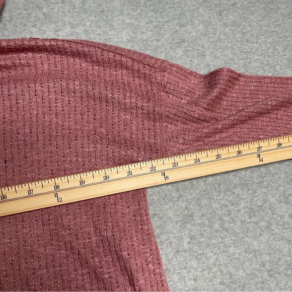 Anthropologie Maeve Top Womens XS Solid Red Cowl Neck Peplum - Picture 9 of 12